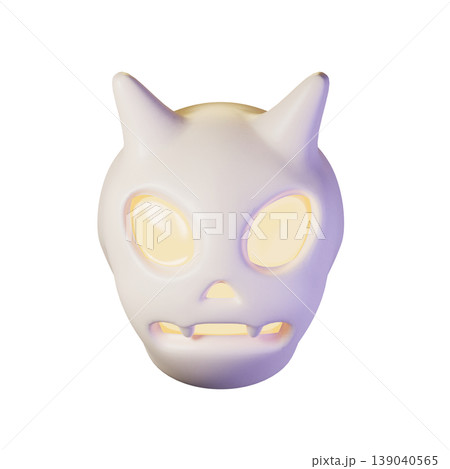 Halloween skull. 3D illustration. High resolution 139040565