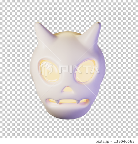 Halloween skull. 3D illustration. High resolution 139040565