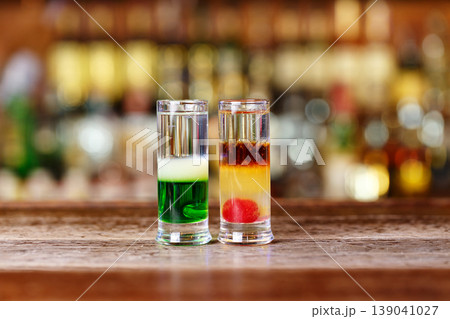 Multicolored multilayered cocktails 139041027