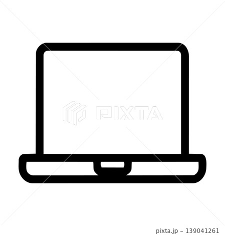PCシンプル線画アイコン ワークスペース デジタル業務用デザイン PCシンプル線画アイコン ワークスペース デジタル業務用デザイン 139041261