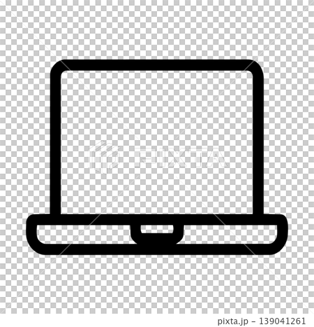 PCシンプル線画アイコン ワークスペース デジタル業務用デザイン PCシンプル線画アイコン ワークスペース デジタル業務用デザイン 139041261