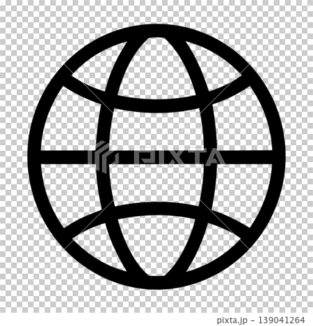 Earth line icon, global internet network UI symbol. Earth line icon, global internet network UI symbol. 139041264