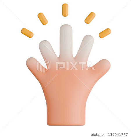 3D Raynaud Syndrome Hand with Pale Fingers Illustration. 3D Raynaud Syndrome Hand with Pale Fingers Illustration. 139041777