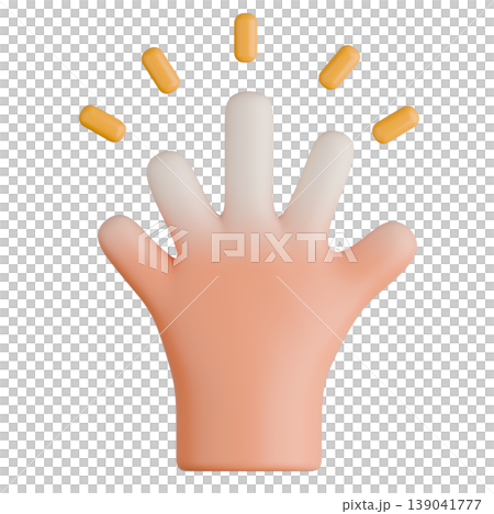 3D Raynaud Syndrome Hand with Pale Fingers Illustration. 3D Raynaud Syndrome Hand with Pale Fingers Illustration. 139041777