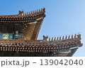 Mysterious animals on the palace roofs of the Forbidden City in Beijing that symbolizes rank and position 139042040