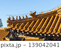 Mysterious animals on the palace roofs of the Forbidden City in Beijing that symbolizes rank and position 139042041