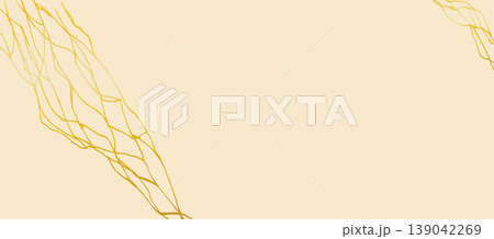 Kintsugi golden cracks lines on white ivory marble texture. Broken surface with elegant gold lines creates luxury abstract pattern. Vector bg for modern design and art project Kintsugi golden cracks lines on white ivory marble texture. Broken surface with elegant gold lines creates luxury abstract pattern. Vector bg for modern design and art project 139042269