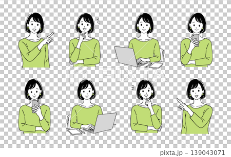 女性のイラスト素材セット 女性のイラスト素材セット 139043071
