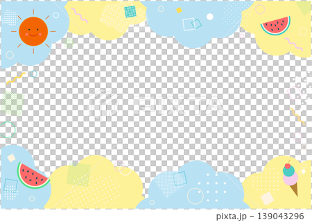 Cute summer-themed frames Cute summer-themed frames 139043296
