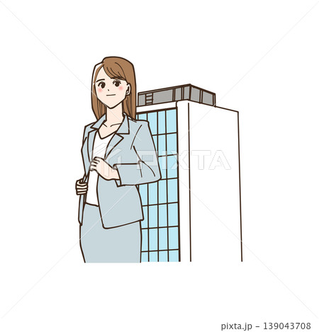 ビジネス街に立つ自信に満ちた女性起業家 ビジネス街に立つ自信に満ちた女性起業家 139043708