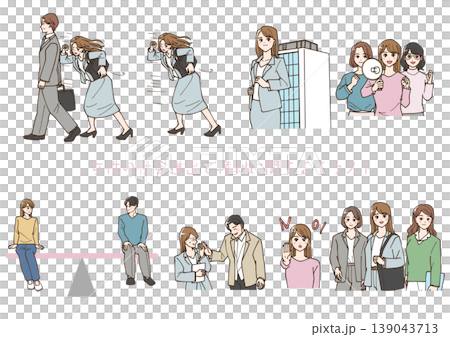 女性の社会進出と権利のイラストセット 139043713