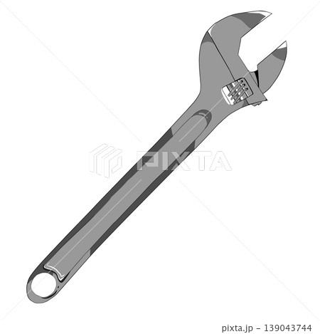 シンプルなモンキーレンチのイラスト 139043744