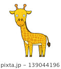 Cute cartoon vector illustration of a giraffe wolf isolated on white background 139044196