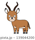 Cute cartoon vector illustration of an impala isolated on white background 139044200