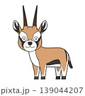 Cute cartoon vector illustration of a Thomsons Gazelle isolated on white background 139044207