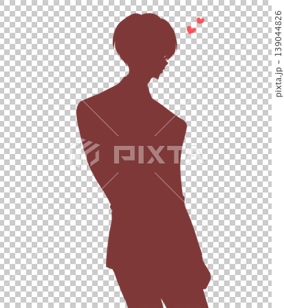 A man in a suit turns around; love; silhouette. A man in a suit turns around; love; silhouette. 139044826