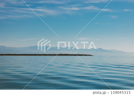 Amazing view of Skadar Lake and beautiful mountains on a sunny morning. Travel destination in Montenegro. 139045315