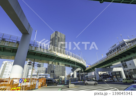 名古屋市街 名駅南三丁目交差点 新洲崎JCT 愛知県名古屋市 名古屋市街 名駅南三丁目交差点 新洲崎JCT 愛知県名古屋市 139045341