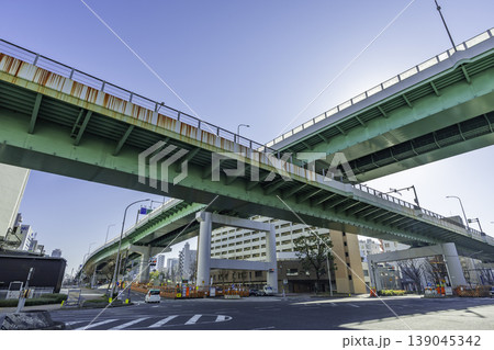 名古屋市街 名駅南三丁目交差点 新洲崎JCT 愛知県名古屋市 名古屋市街 名駅南三丁目交差点 新洲崎JCT 愛知県名古屋市 139045342
