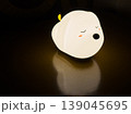 night light glowing on a dark table 139045695