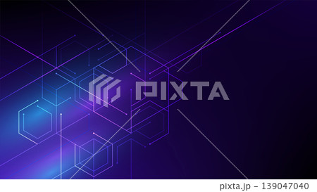 Abstract background consisting of set of hexagonal cells. Modern innovation communication technology business background. Background illustration vector. Abstract background consisting of set of hexagonal cells. Modern innovation communication technology business background. Background illustration vector. 139047040