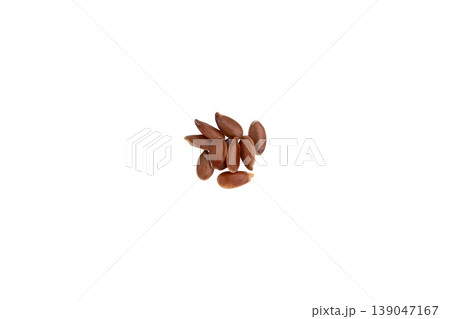 pile of flax isolated on white pile of flax isolated on white 139047167
