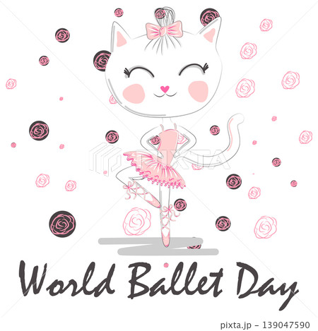 World Ballet Day, October. Young girl performing ballet dance conceptual World Ballet Day, October. Young girl performing ballet dance conceptual 139047590
