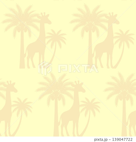 Cute jungle animal pattern with giraffes 139047722
