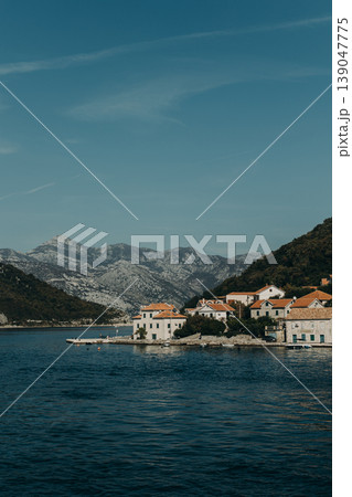 Amazing view of Adriatic sea near Tivat in a sunny day, Montenegro. 139047775