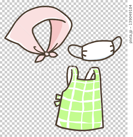 Apron, mask, triangular bandage Apron, mask, triangular bandage 139049184