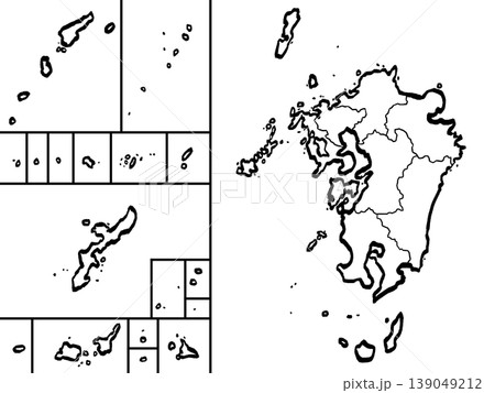 近畿地図 府県区分のイラスト (筆タッチ) シンプル 近畿地図 府県区分のイラスト (筆タッチ) シンプル 139049212
