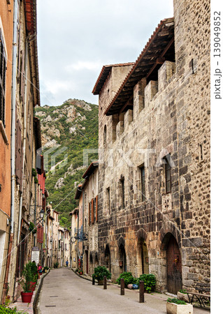 Street scene in Villefranche de Conflent, France in Catalonia Re Street scene in Villefranche de Conflent, France in Catalonia Re 139049852