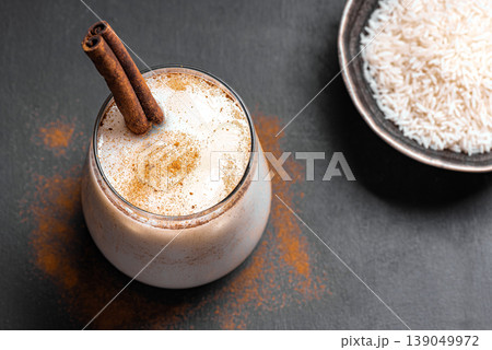 Mexican Horchata rice drink with cinnamon Mexican Horchata rice drink with cinnamon 139049972