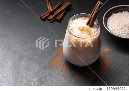 Mexican Horchata rice drink with cinnamon Mexican Horchata rice drink with cinnamon 139049982