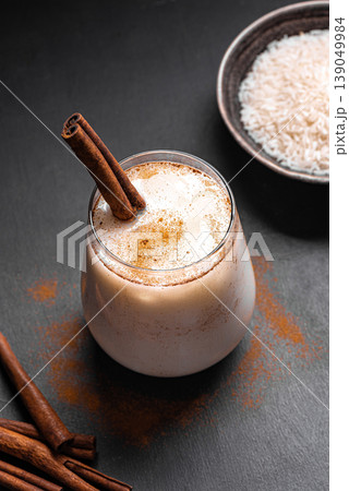 Mexican Horchata rice drink with cinnamon Mexican Horchata rice drink with cinnamon 139049984