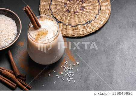 Mexican Horchata rice drink with cinnamon Mexican Horchata rice drink with cinnamon 139049986