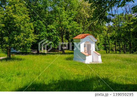 Baroque pilgrim place Skalka near the city Mnisek pod Brdy in Central Bohemia - Stations of the cross (14 stoppings) - Czech Republic Baroque pilgrim place Skalka near the city Mnisek pod Brdy in Central Bohemia - Stations of the cross (14 stoppings) - Czech Republic 139050295