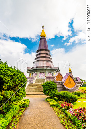 The royal stupa and pagoda dedicated to the king and queen of Thailand in Doi Inthanon national park near Chiang Mai city. "Phra Maha Dhatu Nabha Metaneedol" and "Nabhapol Bhumisiri" in local speak The royal stupa and pagoda dedicated to the king and queen of Thailand in Doi Inthanon national park near Chiang Mai city. "Phra Maha Dhatu Nabha Metaneedol" and "Nabhapol Bhumisiri" in local speak 139050689