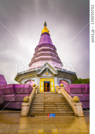 The royal stupa and pagoda dedicated to the king and queen of Thailand in Doi Inthanon national park near Chiang Mai city. "Phra Maha Dhatu Nabha Metaneedol" and "Nabhapol Bhumisiri" in local speak The royal stupa and pagoda dedicated to the king and queen of Thailand in Doi Inthanon national park near Chiang Mai city. "Phra Maha Dhatu Nabha Metaneedol" and "Nabhapol Bhumisiri" in local speak 139050702