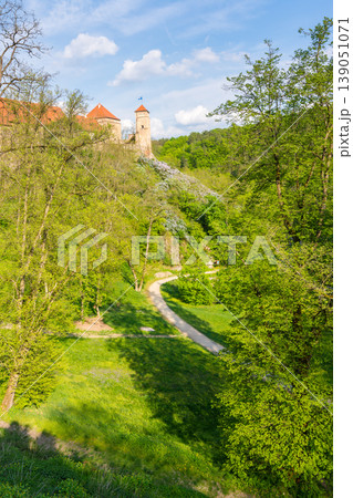 Veveri castle, Czech republic. Old ancient castle near the Brno city in South Moravia region 139051071