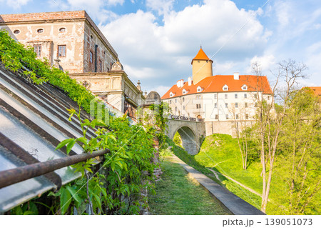 Veveri castle, Czech republic. Old ancient castle near the Brno city in South Moravia region Veveri castle, Czech republic. Old ancient castle near the Brno city in South Moravia region 139051073