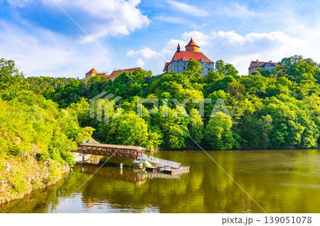 Veveri castle, Czech republic. Old ancient castle near the Brno city in South Moravia region. Translation: "Hrad Veveri" means "Castle Veveri". Veveri castle, Czech republic. Old ancient castle near the Brno city in South Moravia region. Translation: "Hrad Veveri" means "Castle Veveri". 139051078