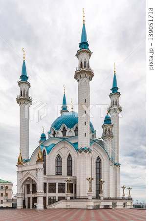 Kul Sharif mosque in Kazan Kremlin, Tatarstan, Russia. It is tourist attraction of Kazan. Kul Sharif mosque in Kazan Kremlin, Tatarstan, Russia. It is tourist attraction of Kazan. 139051718