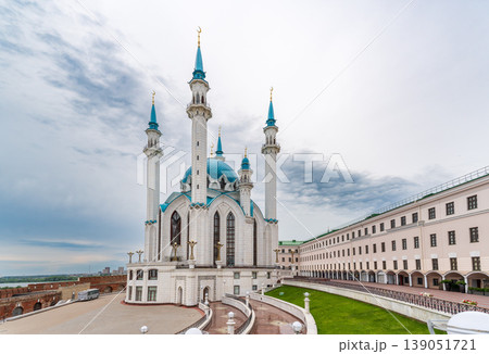 Kul Sharif mosque in Kazan Kremlin, Tatarstan, Russia. It is tourist attraction of Kazan. Kul Sharif mosque in Kazan Kremlin, Tatarstan, Russia. It is tourist attraction of Kazan. 139051721
