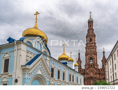 Bell tower of the Epiphany Cathedral in Kazan, Russia Bell tower of the Epiphany Cathedral in Kazan, Russia 139051722