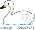 白鳥のシンプルなイラスト 139052173