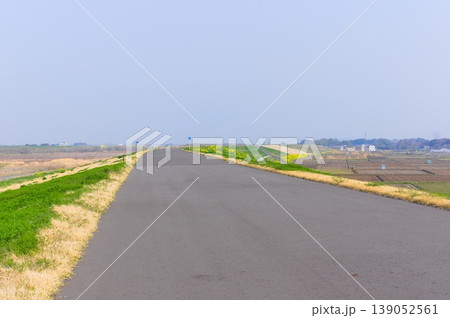 茨城県古河市渡良瀬川サイクリングロード沿線2026年3月 茨城県古河市渡良瀬川サイクリングロード沿線2026年3月 139052561