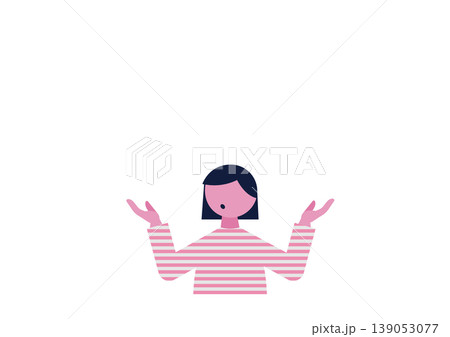 二択で悩む女性のベクターイラスト素材 二択で悩む女性のベクターイラスト素材 139053077