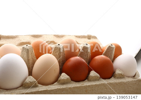 Eggs Raw and Cooked Stuffed Eggs Food Concept 139053147