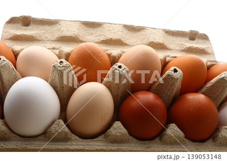 Eggs Raw and Cooked Stuffed Eggs Food Concept Eggs Raw and Cooked Stuffed Eggs Food Concept 139053148